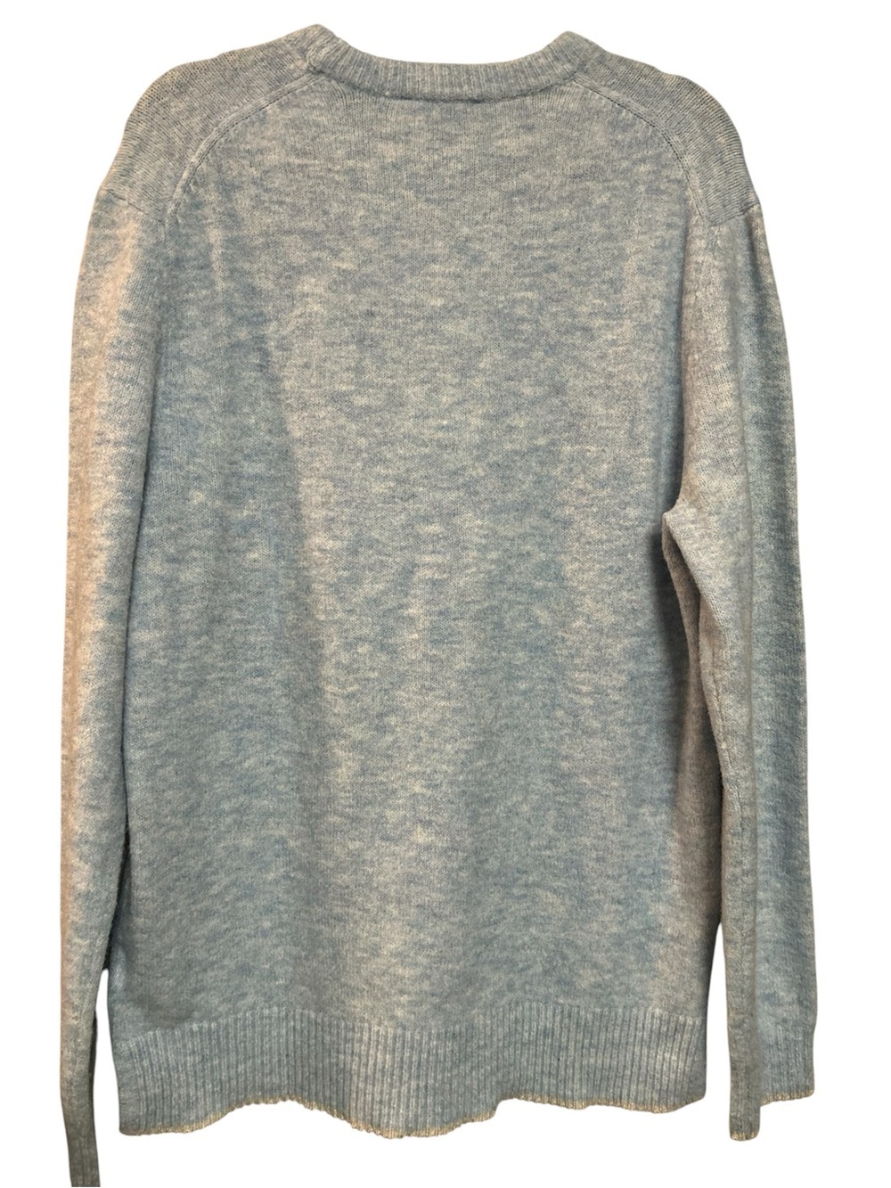 Express Mens Light Blue Heather Crewneck Sweater, Size L - Picture 3 of 4